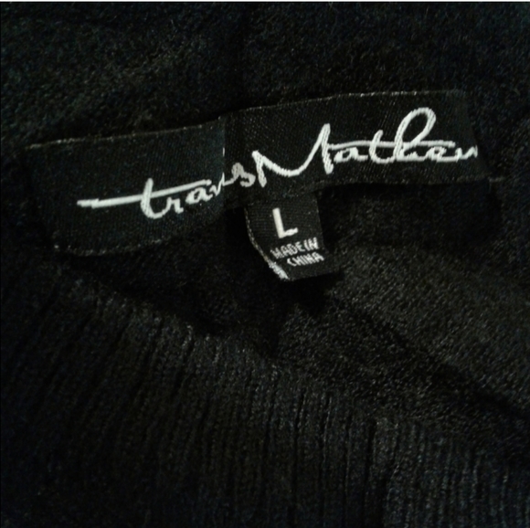 Travis Mathew Merino wool blend V Neck Sweater Mens L Black Golf Casual - Picture 5 of 6